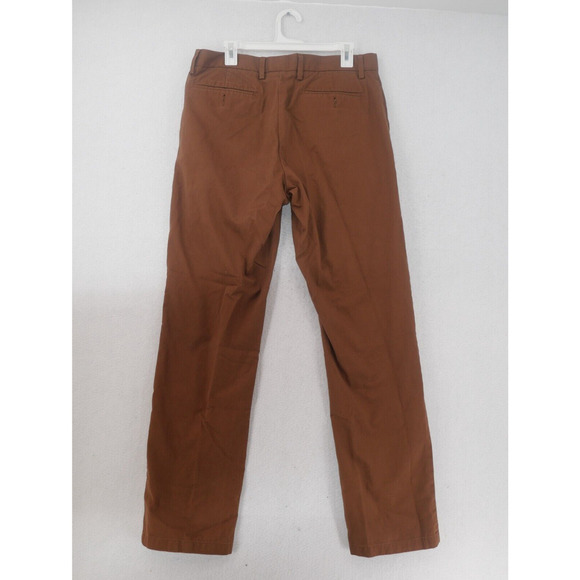 NEW Amazon Essentials Classic Men's Khaki Dress Pants Chinos 33X34 Dark Brown - Picture 8 of 10